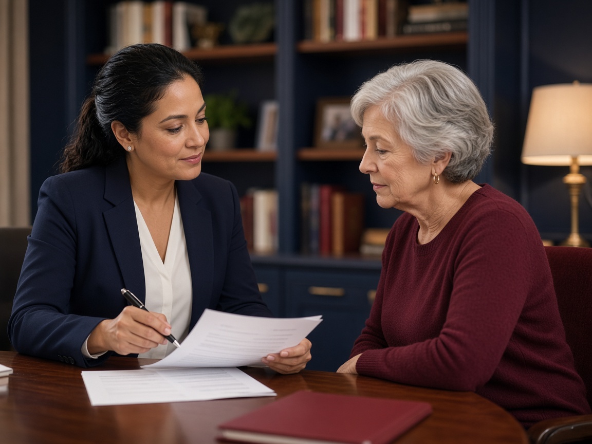 Healthcare professional discussing insurance options